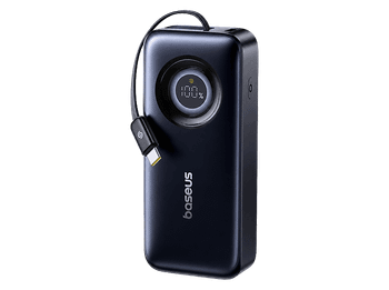 Powerbank - Baseus EnerCore, Retráctil, 20000mAh, 67 W, Carga rápida, Monitoreo de carga, Negro