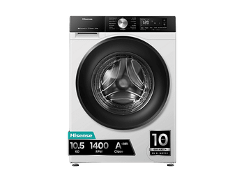 Lavadora carga frontal - Hisense WF3S1043BW3, 10 kg, 1400 rpm, 19 programas, A-20%, WiFi, Blanco