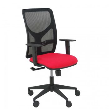 Piqueras y Crespo Motilla Silla Malla Brazo Regulable Negra Asiento Bali Rojo