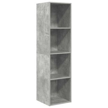 Mueble Tv Pared Madera Contrachapada Hormigón 37x37x142,5 Cm Vidaxl