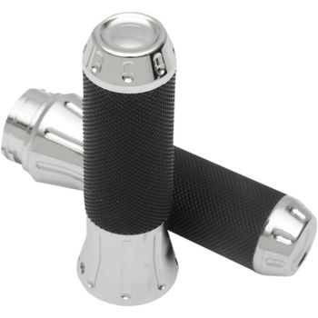 Puño manillar Harley-Davidson Big Twin '82-'99 Drag Specialties Cobra cromo