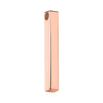 Colgante de plata 925 chapada en oro rosa grabable