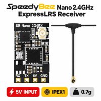 receptor speedybee nano 24ghz expresslrs 5v ipex1 con antena en forma de t placa de 07g para drones de carreras fpv y construcciones rc
