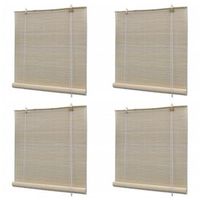 estor enrollable de bambu natural 4 unidades 120x160 cm vidaxl