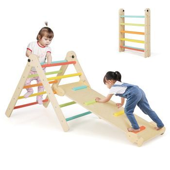 Juguete De Escalada Triangular 3 En 1, Juego De Triángulo Plegable Y Ajustable En Altura Para Niños Pequeños, Colorido