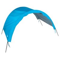 aktive - toldo sombreo playa 360x120x150 cm azul de poliester y fibra de vidrio con proteccion uv para 2 personas facil montaje incluye bolsa de transporte ligero practico y resistente