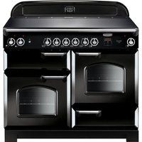 rangemaster classic cla110ecblc electric ceramic range cooker - black  chrome black