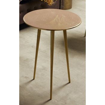 Mesa Aux. Rosa Con 3p.oro 40dx50 Cms. 40dx50 Cms