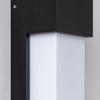 ledkia aplique de pared exterior de aluminio etnea negro