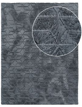 Alfombra de piel Arnia antracita 80x150 cm