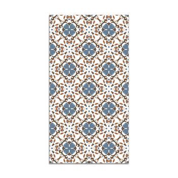 Panorama Alfombra Vinílica Hidráulico Oriental Mosaico Azul 80x200 Cm