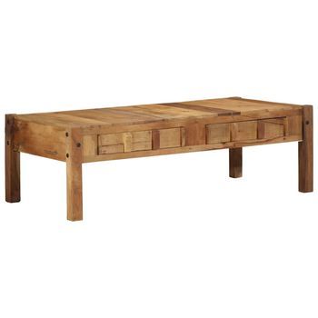 Mesa De Café | Mesa De Centro Marrón 110 X 54 X 35 Cm Madera Sólida Recuperada