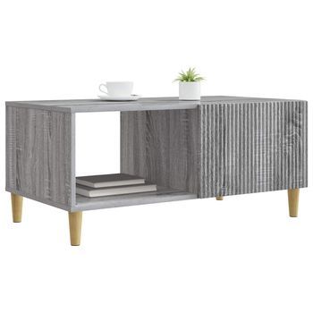 Mesa De Café | Mesa De Centro Gris Sonoma 90 X 50 X 40 Cm Madera De Ingeniería