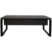 mesa-escritorio con faldon estructura metalica abierta negro 180x80 cm gris ofilike