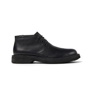 Camper para hombre. K300513-001 Botines de piel Norman negro (42), Plano, Cordones, Casual
