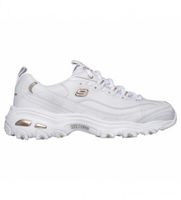 skechers para mujer 11931 zapatillas dlites fresh start blanco 40 piel cordones casual