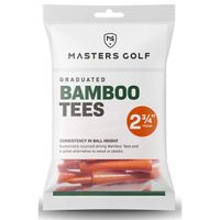 master - tees graduados de bambu - bolsa de 2 34 - 70 mm - 20 unidades color naranja