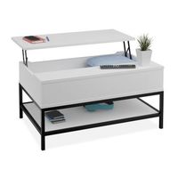 mesa de centro plegable - whiteblack - 13x1033x683cm