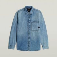 g-star raw camisa manga larga d27083-d252 regular 1-pkt shirt ls-h941 antique blue kyanite para hombre