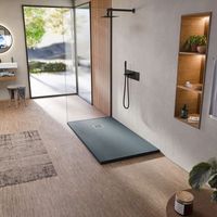 plato de ducha de resina antideslizante grafito 80 x 120 cm bellobath