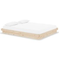 cama matrimonial  cama doble  estructura de cama sin colchon madera maciza 160x200 cm cfw72441