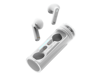 Auriculares True Wireless - Vieta Pro Rolling, Autonomía 19 h, Micrófono, USB-C, Bluetooth, Blanco