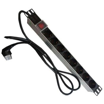 Regleta Powergreen PDU Aluminio 8 Tomas Interruptor Cable 2m