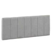 cabecero tapizado creta 140x60 cm color gris para cama 135 acolchodo con espuma bordado efecto capitone 8 cm de grosor incluye herrajes para colgar