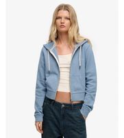 superdry para mujer w2012286a sudadera essential logo cropped azul l casual algodon