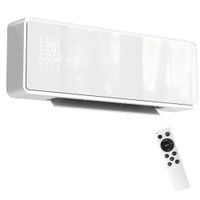 homcom calefactor electrico bajo consumo de pared 2000w con 3 modos pantalla led termostato temporizador y panel de vidrio   aosom espana