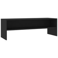 mueble tv  mueble de salon  mesa de tv madera contrachapada negro 120x40x40 cm