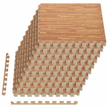 Alfombrillas De Piso 40 Pcs Madera 14,4 M² Espuma Eva Vidaxl