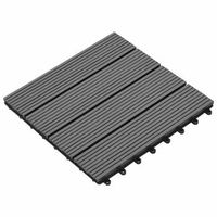 tile de decking 11 uds gris 30 x 30 cm wpc vidaxl