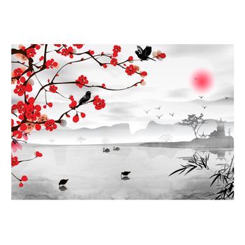 Papel Pintado 3d - Jardín Japonés (200x140 Cm)