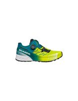 zapatillas de trail scarpa ribelle run kalibra ht lime green- deep lagoon hombre