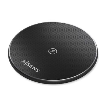 Cargador inalámbrico USB-C 15W Qi para smartphone, protección múltiple, negro