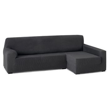 Funda Sofa Chaiselongue, Poliéster, Grisoscuro,brazo Largo Rústica Drc