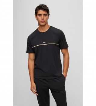 BOSS para hombre. 50502864 Camiseta de pijama negro (L), Homewear, Algodón, Manga corta