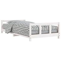 cama individual  estructura de cama para ninos madera de pino blanco 90x190 cm
