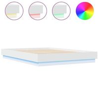 cama matrimonial  cama para adultos  estructura de cama con luces led blanco 150x200 cm