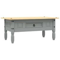 mesa de cafe - mesa de centro corona range pino mexicano gris 100x55x44 cm