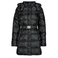 guess abrigo de plumas imma logo midi para mujer