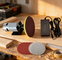 mini amoladora de banco electrica maquina pulidora con discos de lijado juego de fuente de alimentacion para metal madera bricolaje pulido artesanal