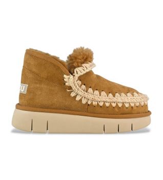 Mou para mujer. MU.FW531009A Zapatillas de piel Eskimo Bounce marrón (40), 3 a 5cm, Ninguno, Casual