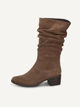 CAPRICE Bootie, beige, made of Leather with Block heel, Size 37.5