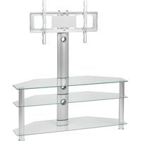 mmt rio scc61 tv stand with bracket - clear glass