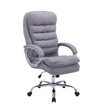 Silla De Oficina Xxl Vancouver De Tela Gris 77x68x116 Cm Clp
