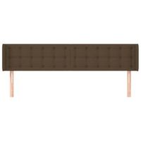 cabecero cama mueble de dormitorio de tela oscuro 163 x 16 x 7888 cm marron m020007607