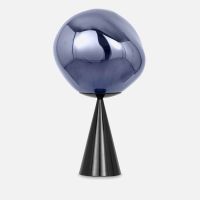 tom dixon melt cone fat table lamp led - smoke