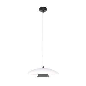 Lámpara colgante tisa blanco+negro